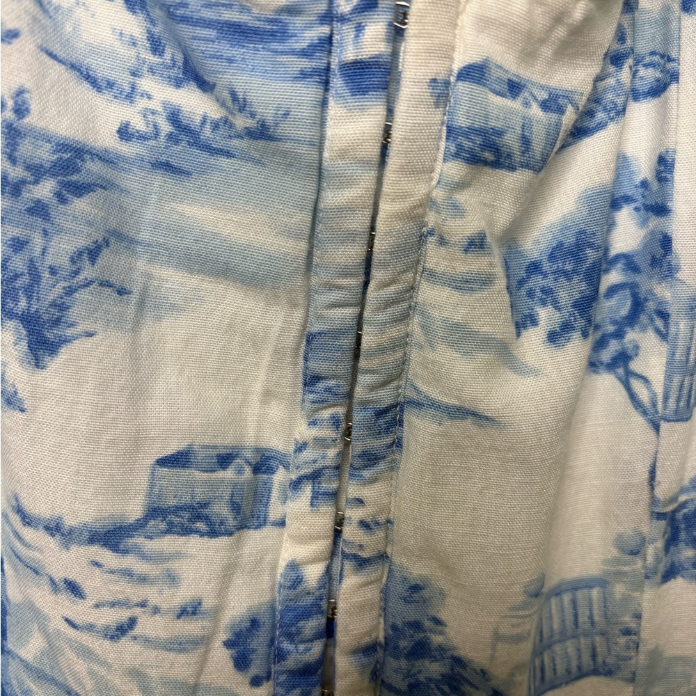 Blue and White Sleeveless Dress - Picture 3 of 8